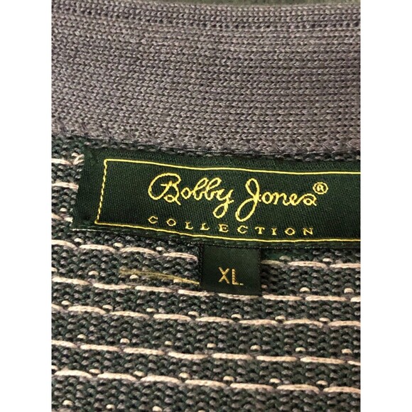 Bobby Jones Vest Mens Gray and Purple XL Preppy 100% Cotton - Picture 3 of 6